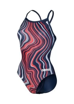 Arena Marbled Lightdrop Back Swimsuit - Navy/Red/Multi -Leisure Swimwear Paradise tumbnail 1787b054 3e5c 4487 8f11 2a65f4e4d7b9