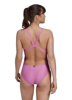 Adidas Womens 3 BARS Swimsuit - Pink -Leisure Swimwear Paradise tumbnail 1a721774 3618 443e b5ff e161e2bdcabf