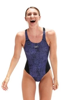 Speedo Allover Digital Recordbreaker Swimsuit - Black/Indigo Glow -Leisure Swimwear Paradise tumbnail 1d0adb8f 9ddc 413f 8ac0 51c1eeb97f2e