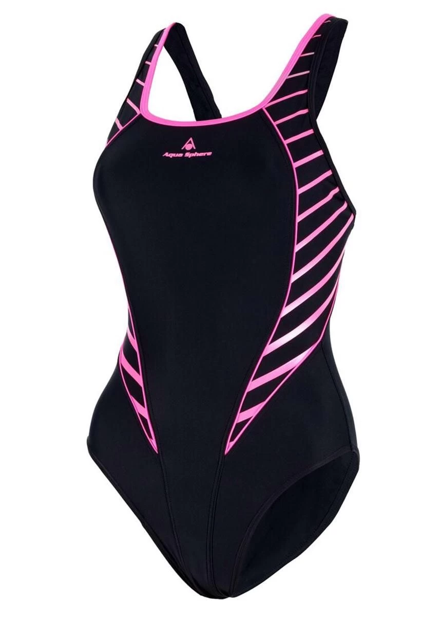 Aqua Sphere Hoian Swimsuit - Black/Pink 4 Aqua Sphere Hoian Swimsuit - Black/Pink - Image 2