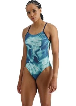 TYR Mezio CutoutFit Swimsuit - Teal / Multi
