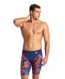 Arena Earth Texture Jammer - Navy/ Red Multi