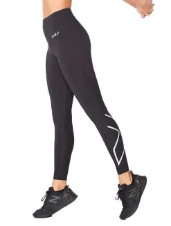 2XU Women's Motion Hi-Rise Compression Tights - Black/ Silver -Leisure Swimwear Paradise tumbnail 386cec3b 91a9 4046 a630 da6cdd3203a5