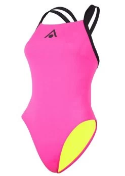 Aqua Sphere Essential Open Back Swimsuit - Bright Pink/Black -Leisure Swimwear Paradise tumbnail 38922814 dcad 4c27 95be f926d92cf0e2