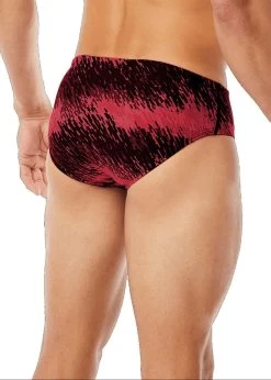 TYR Perseus All Over Racer Briefs - Red