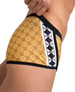 Arena 50th Anniversary Limited Edition Low Waist Short - Gold/Multi/Black -Leisure Swimwear Paradise tumbnail 4a30cd63 c8e1 48db be1c 0612a3a060df