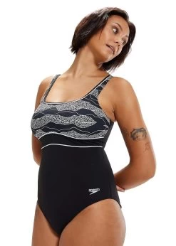 Speedo Shaping Contour Eclipse Printed Swimsuit - Black / White -Leisure Swimwear Paradise tumbnail 6e07f62e 4473 4eee bddb 9d97def17f04