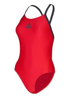 Aqua Sphere Essential Wide Back Swimsuit - Red/ Dark Grey -Leisure Swimwear Paradise tumbnail 6f6e84e2 08dd 4b94 b5da 4b8bf801a39a
