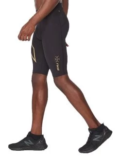 2XU Men's Light Speed Compression Shorts - Black/ Gold -Leisure Swimwear Paradise tumbnail 7459f008 d625 4d1b 8904 85102a50d57b