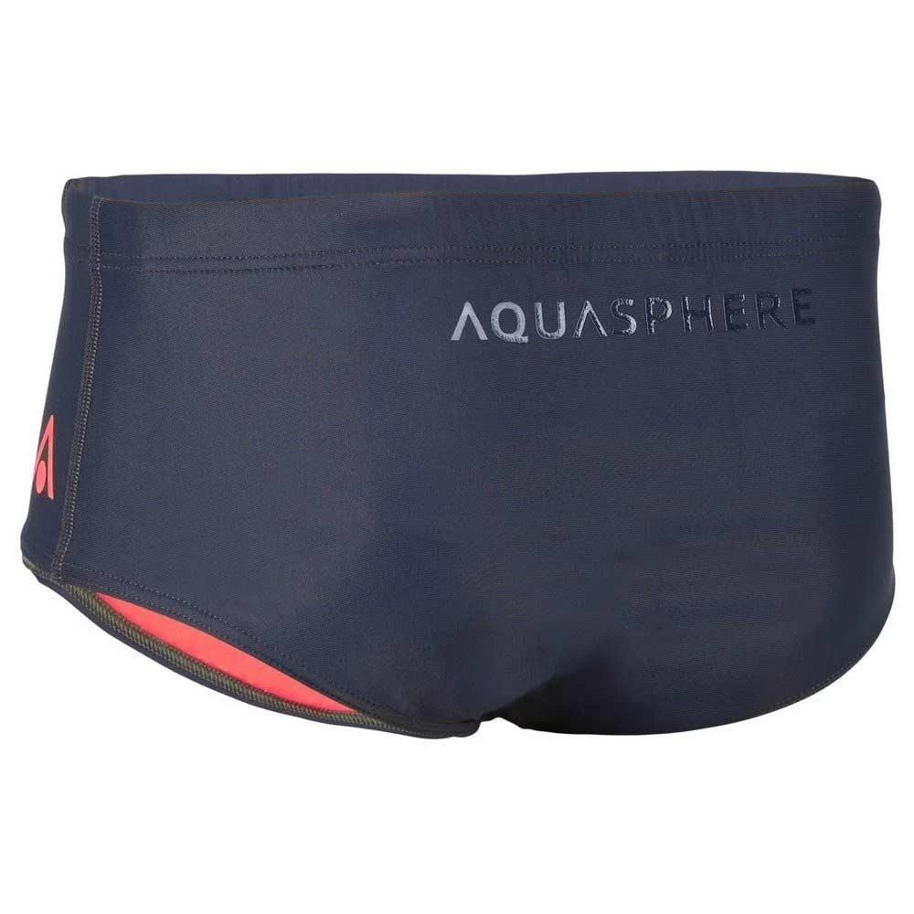 Aqua Sphere Men's Essentials 14cm Briefs - Dark Grey / Coral 5 Aqua Sphere Men's Essentials 14cm Briefs - Dark Grey / Coral - Image 3