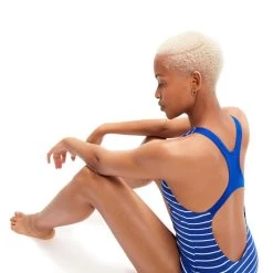 Speedo ECO Endurance+ Printed Medalist Swimsuit - Chroma Blue/ White -Leisure Swimwear Paradise tumbnail 83ae670d 234f 4827 9d96 890254c7f3bb