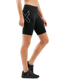 2XU Women's Aero Vent Mid-Rise Compression Shorts - Black / Silver Reflective -Leisure Swimwear Paradise tumbnail 841e416a 9d80 4b46 aa93 a184ead328fc