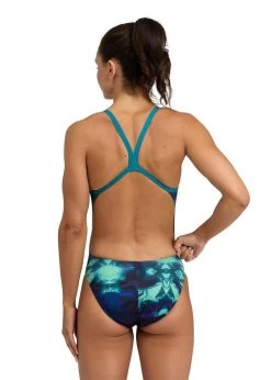 Arena Hero Camo Challenge Back Swimsuit - Green Lake