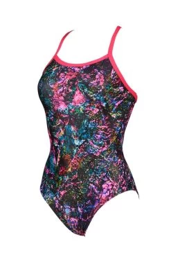 Arena Mountains Texture Drop Back Swimsuit - Rose/ Multi -Leisure Swimwear Paradise tumbnail 88fc619b 31c8 458a 8acc 1495184a90bd