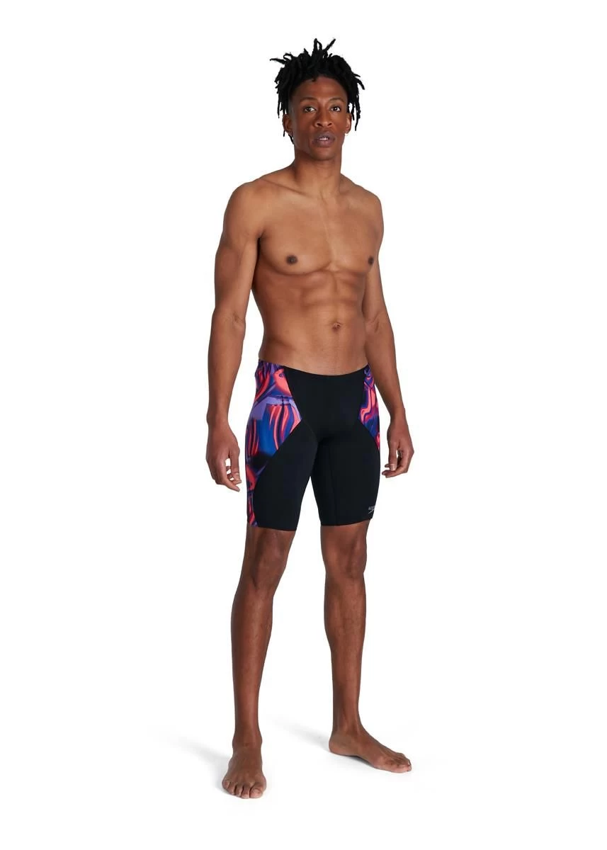 Speedo Allover Digital V-Cut Jammer - Black/ Red/ Blue/ Ultraviolet 4 Speedo Allover Digital V-Cut Jammer - Black/ Red/ Blue/ Ultraviolet - Image 2