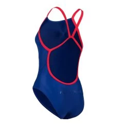 Aquasphere Essentials Wide Back Swimsuit - Navy Blue / Red