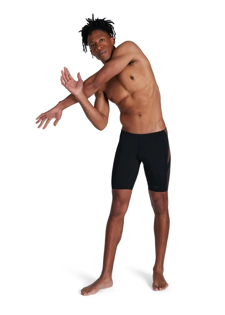 Speedo Tech Panel Jammer - Black/ Papaya Punch/ USA Charcoal 3 Speedo Tech Panel Jammer - Black/ Papaya Punch/ USA Charcoal
