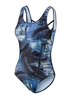 Beco Womens Comfort Fit Classic B-Cup Swimsuit - Blue / Black