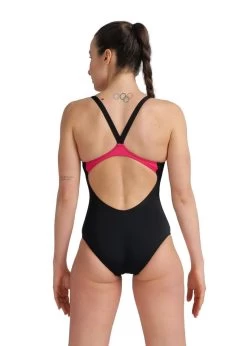 Arena V Back Graphic Swimsuit - Black/Freak Rose