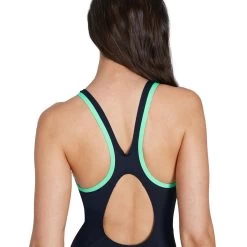 Speedo Boom Logo Splice Muscleback Swimsuit - True Navy/ Fake Green -Leisure Swimwear Paradise tumbnail aff79a7f 7c3a 4588 8ce1 07eb43045c44