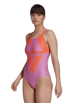 Adidas Womens 3 BARS Swimsuit - Pink