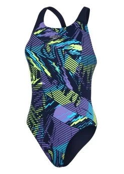 Speedo Placement Powerback Swimsuit - Navy/ Ultraviolet/ Yellow/ Adriatic -Leisure Swimwear Paradise tumbnail b1181528 d974 4569 acb3 40133ef06489