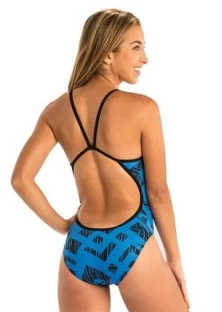 Dolfin Reliance Trax String Back Swimsuit - Blue