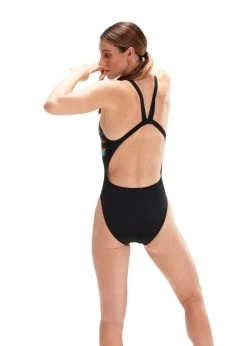 Speedo Placement Digital Leaderback Swimsuit - Black/Cobalt Pop/Hypersonic Blue/Electric Pink -Leisure Swimwear Paradise tumbnail bc8787bf adf3 439d 98da e07d8dc0d521