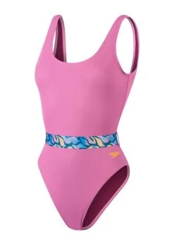 SPEEDO BELTED DEEP U-BACK SWIMSUIT - TWILIGHT MAUVE -Leisure Swimwear Paradise tumbnail c88b1569 2405 4b84 a7e0 1ddf6d860781
