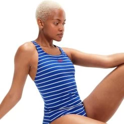 Speedo ECO Endurance+ Printed Medalist Swimsuit - Chroma Blue/ White -Leisure Swimwear Paradise tumbnail cdebdade f296 4694 966b 73bba3535ab0