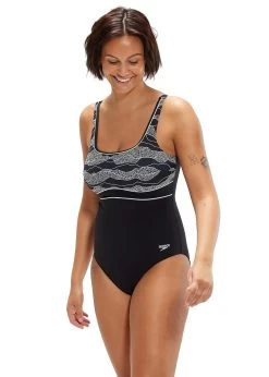 Speedo Shaping Contour Eclipse Printed Swimsuit - Black / White -Leisure Swimwear Paradise tumbnail d5df2475 d990 4817 b868 73463ffc8a68