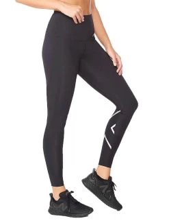 2XU Women's Motion Hi-Rise Compression Tights - Black/ Silver -Leisure Swimwear Paradise tumbnail d81fcaf6 bc27 48a7 81a1 148e9c420e45