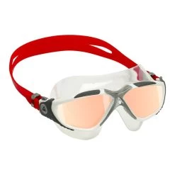 Aqua Sphere Vista Iridescent Mirrored Goggles - White/ Red