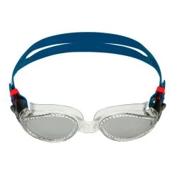 Aquasphere Kaiman Silver Titanium Mirrored Goggles - Clear/ Blue