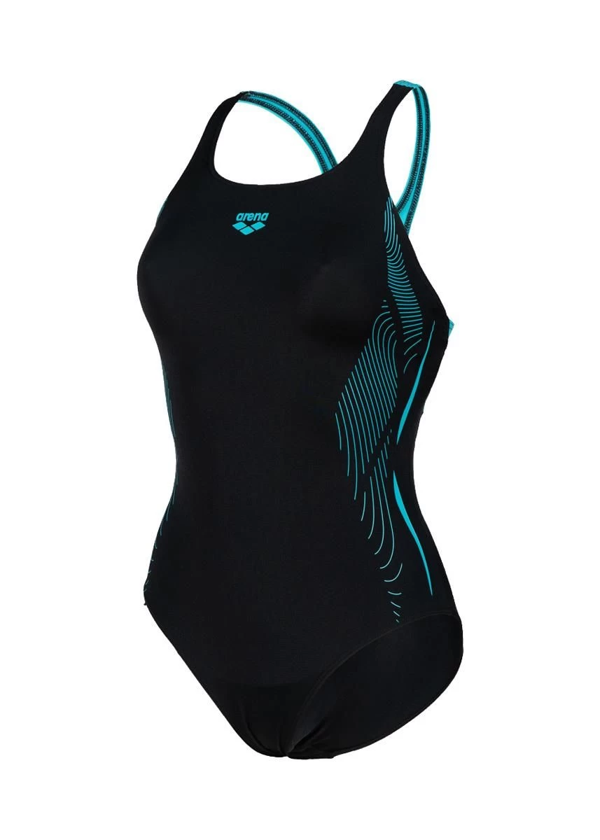 Arena Swim Pro Graphic Swimsuit - Black/Martinica 8 Arena Swim Pro Graphic Swimsuit - Black/Martinica - Image 6