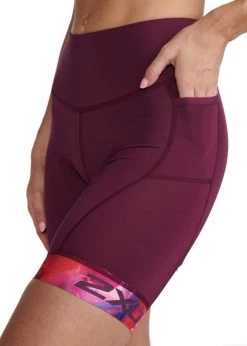2XU Women's Core 7 Inch Tri Short - Mulberry/ Festival -Leisure Swimwear Paradise tumbnail f78aae22 307b 4c97 9cee 5a4f34e92137