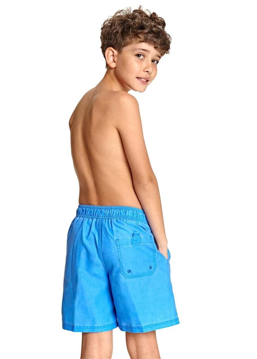 Zoggs Boys Mosman Washed 15 Inch Shorts - Blue 3 Zoggs Boys Mosman Washed 15 Inch Shorts - Blue