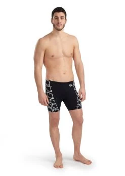Arena Swim Graphic Mid Jammer - Black