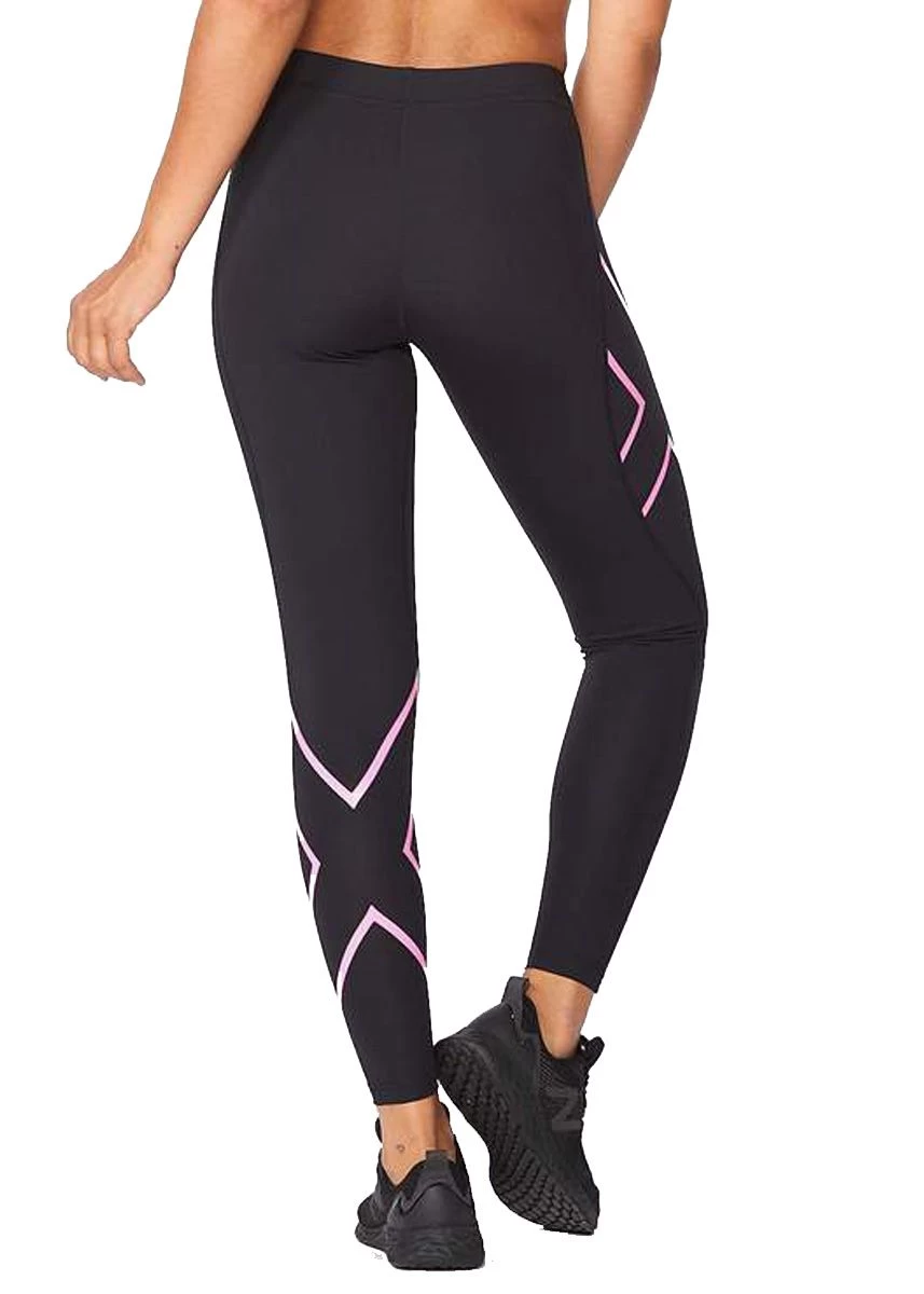 2XU Women's Compression Tights - Black / Pink 6 2XU Women's Compression Tights - Black / Pink - Image 4
