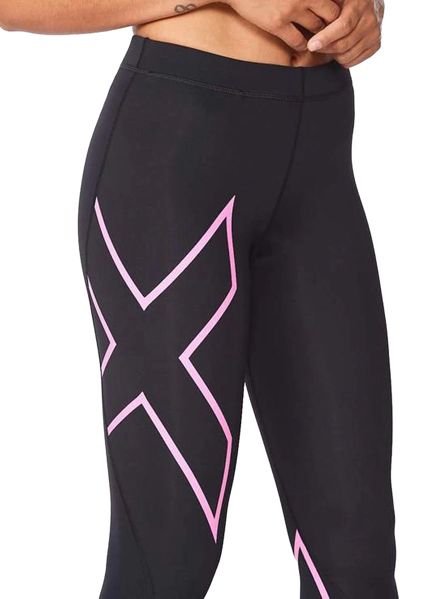 2XU Women's Compression Tights - Black / Pink 7 2XU Women's Compression Tights - Black / Pink - Image 5