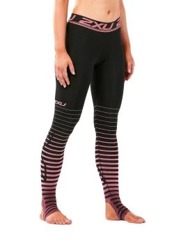 2XU Women's Power Recovery Compression Tights - Black/ Zephr -Leisure Swimwear Paradise wa4418b blk zyr 00 1