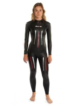 Dare2Tri Womens MACH3 S.7 Wetsuit - Black / Red