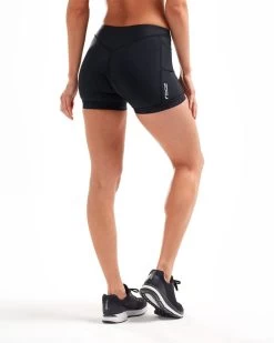 2XU Women's Active 4.5" Tri Short - Black -Leisure Swimwear Paradise wt4867b blk blk 01 bk