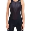 2XU Women's Perform Front Zip Trisuit - Black/Shadow -Leisure Swimwear Paradise wt5533d blk sdw 00