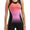 2XU Women's Active Tri Singlet - Black/Sunset Ombre