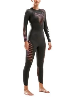 2XU Women's P:1 Propel Wetsuit - Black/Sunset Ombre -Leisure Swimwear Paradise ww4994c blk som 02
