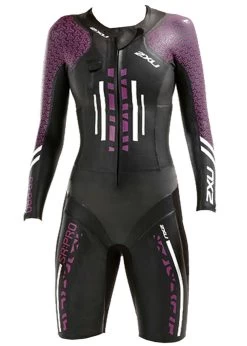 2XU Women's Swim Run: Pro Wetsuit- Black / Berry -Leisure Swimwear Paradise ww5478c blk vyg product