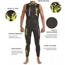 Zoot Suit Men's Kona Sleeveless Tri Wetsuit - Yellow / Black -Leisure Swimwear Paradise z200701001 3