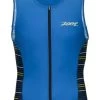 Zoot Suit Men's Performance Tri Full Zip Tank - Blue Jetty -Leisure Swimwear Paradise zoot m performance tri full zip tank s17 front blue jetty