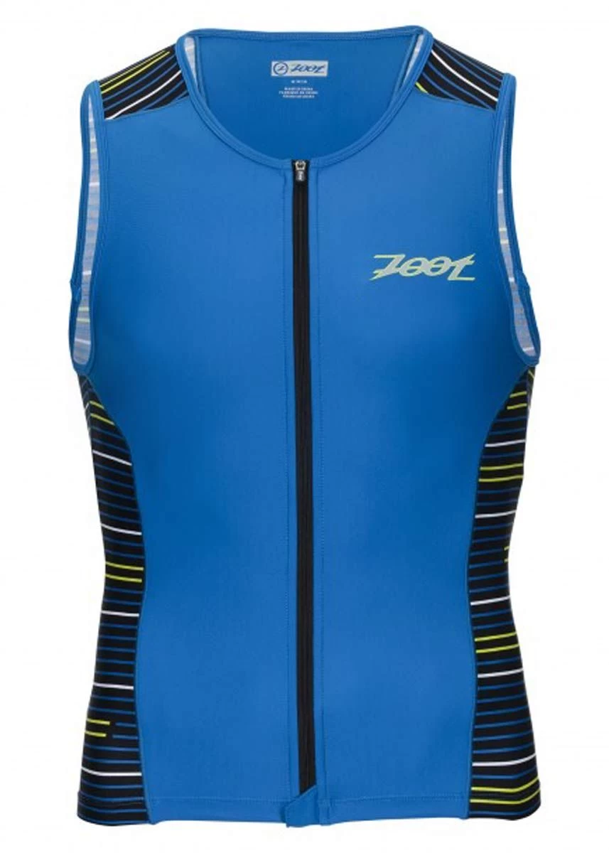Zoot Suit Men's Performance Tri Full Zip Tank - Blue Jetty 3 Zoot Suit Men's Performance Tri Full Zip Tank - Blue Jetty